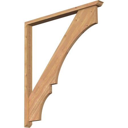 Ekena Millwork Balboa Traditional Smooth Bracket w/ Offset Brace, Western Red Cedar, 3 1/2"W x 42"D x 48"H BKT0402X42X48BOA01SWR